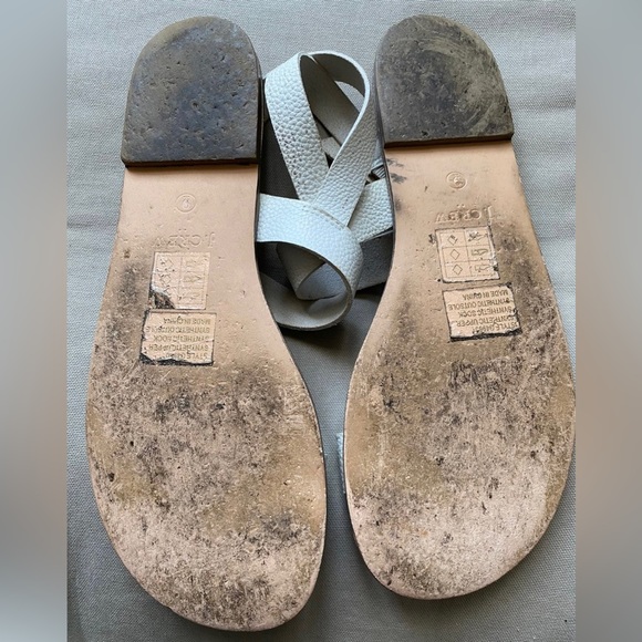 J Crew two strap white sling back sandals - Picture 2 of 4
